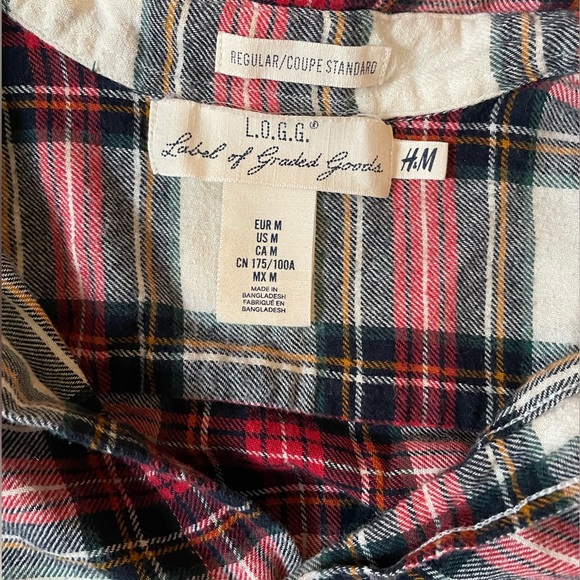 Women’s Medium H&M L.O.G.G label of graded goods Flannel. - Picture 2 of 4